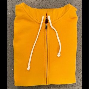Men’s Orange Zip Up Hooded Jacket